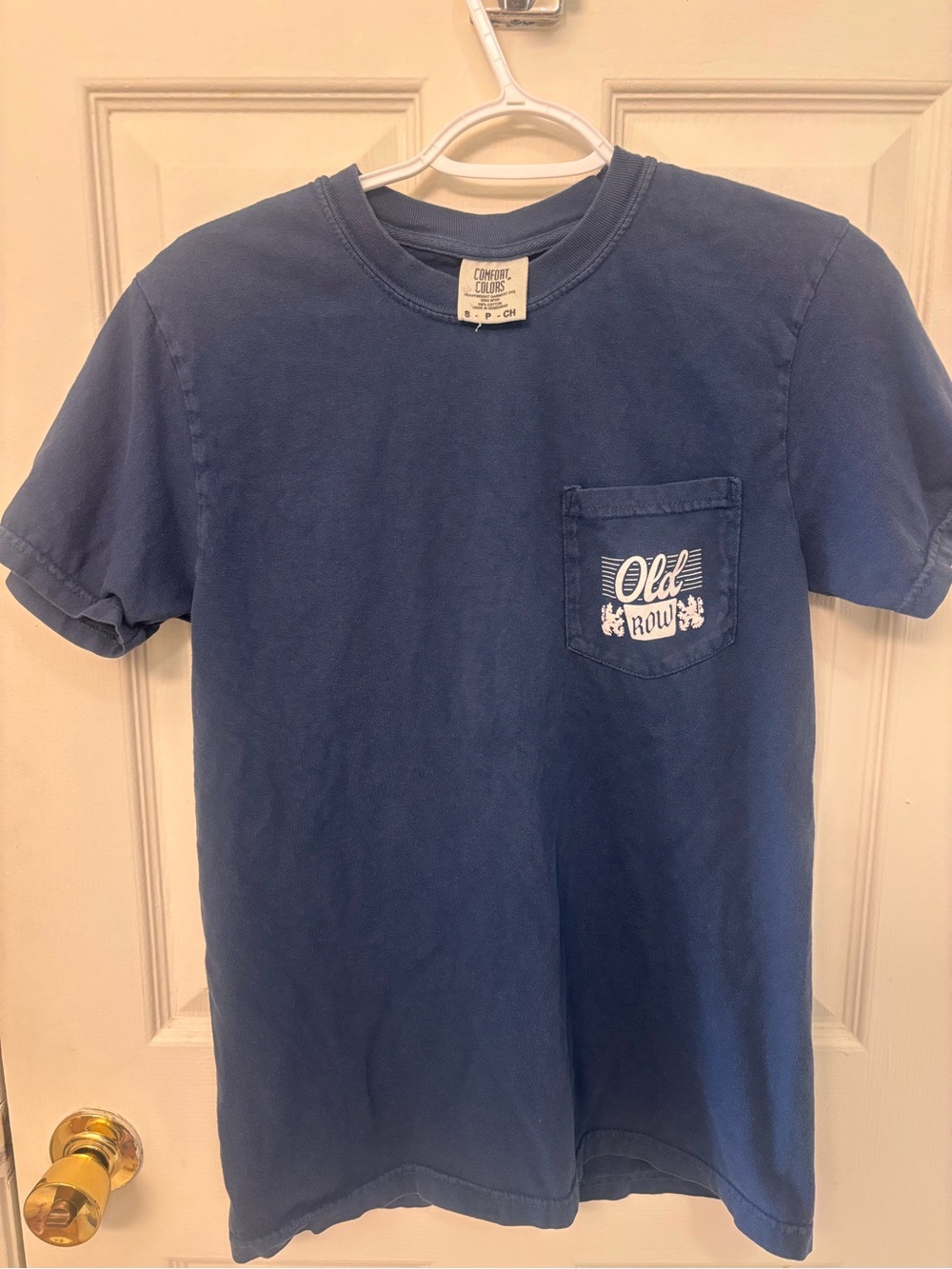 Comfort Colors Navy Short-Sleeve Pocket Tee with Old Row Logo